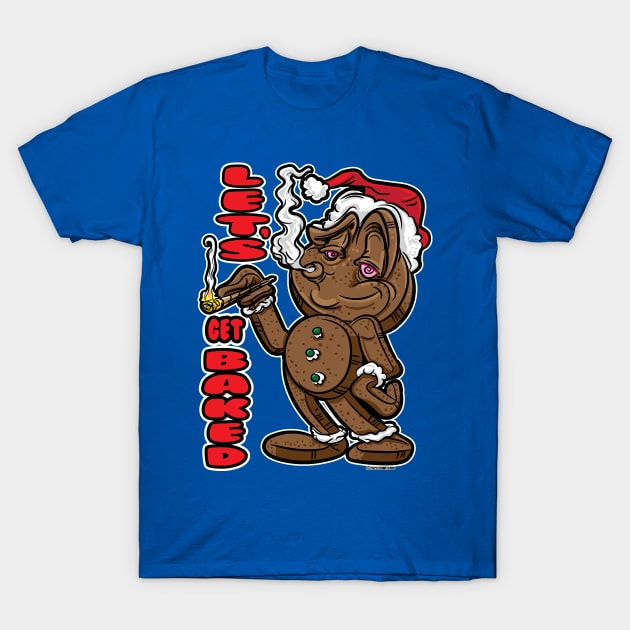 Gingerbread Man Let's Get Baked with blunt T-Shirt by eShirtLabs